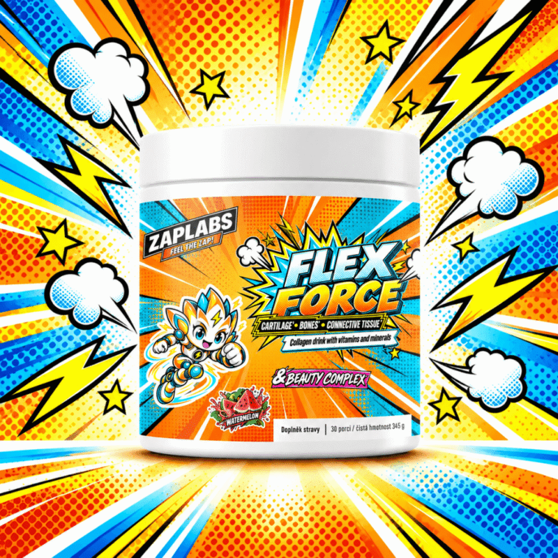 FLEX FORCE ZAPLABS – kolagenový komplex v komiksovém designu