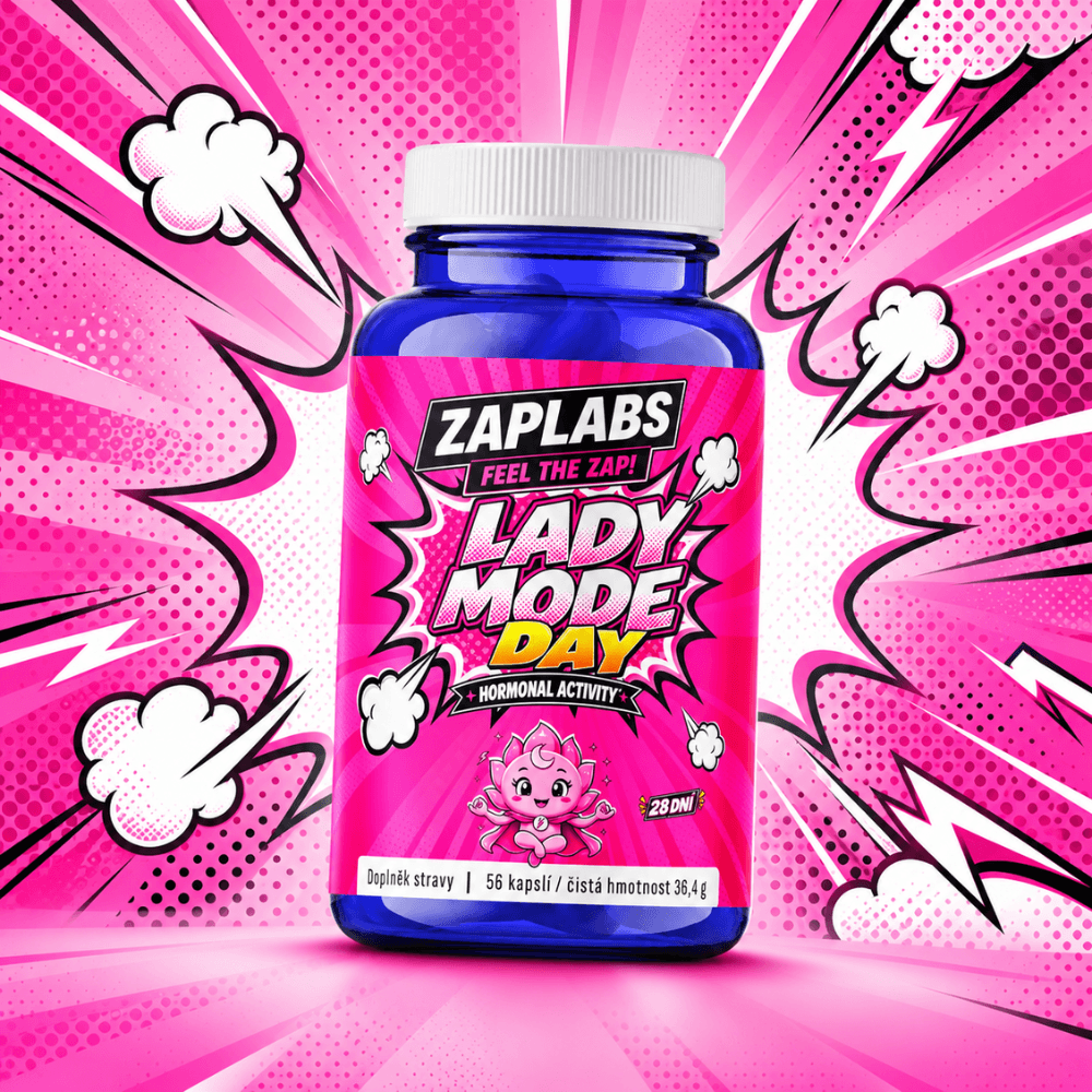 LADY MODE DAY – ženský komfort - denní formule na růžovém komiksovém pozadí
